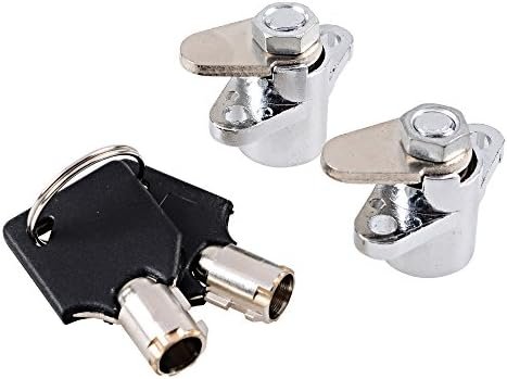 2X Chrome Steel Premium Hard Saddlebag Saddle Bag Lock for 1993-2013 Touring Roa... - Image 6