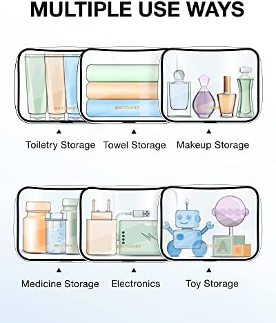 BAGSMART Clear Toiletry Bag, 2 Pack TSA Approved Travel Toiletry Bag Carry on Tr... - Image 6