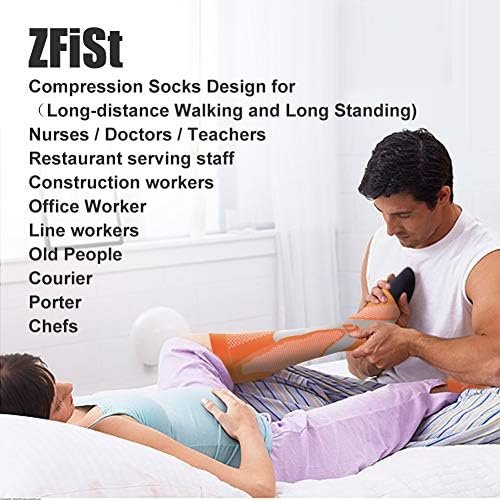 ZFiSt Plus Size Compression Socks Wide Calf for Women Men,Sport Compression Stoc... - Image 5