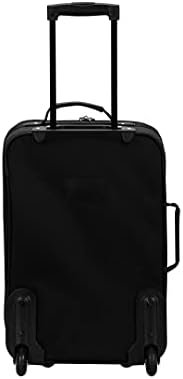 Rockland Vara Softside 3-Piece Upright Luggage Set,Expandable, Black, (20/22/28) - Image 4