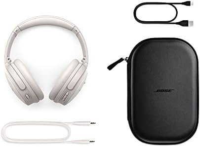 Bose QuietComfort 45 Noise Canceling Bluetooth Headphones (White Smoke) - Image 5