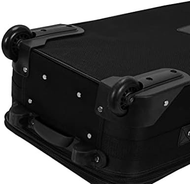 Rockland Vara Softside 3-Piece Upright Luggage Set,Expandable, Black, (20/22/28) - Image 5