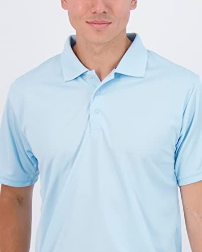Real Essentials 3 Pack: Men's Quick-Dry Short Sleeve Athletic Performance Polo S... - Image 4