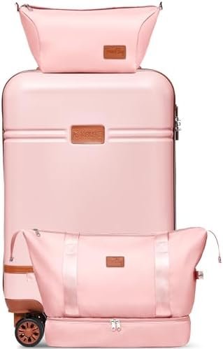 Luggage Set 3 Piece Suitcase Set Carry On Luggage, PC ABS 20 Inch Hard hell Ligh... - Image 2