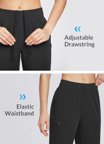 BALEAF Women's Hiking Water Resistant Pants UPF Roll Up Convertible Capri Pant Q... - Image 6