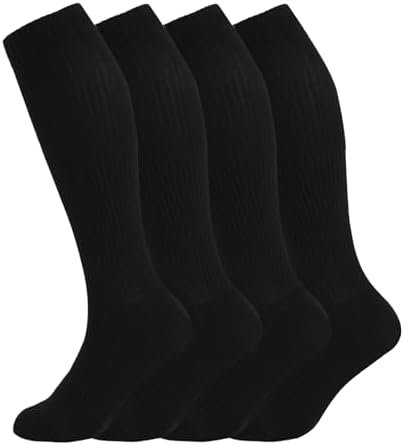 +MD Cotton Compression Socks for Women and Men 4/6 Pairs 8-15/15-20 mmHg Knee Hi... - Image 2