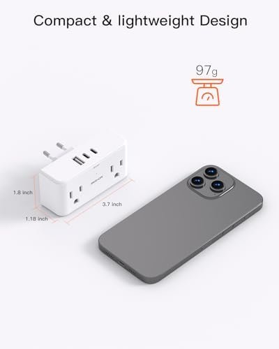 2 Pack European Travel Plug Adapter USB C, Travel Essentials, International Trav... - Image 4