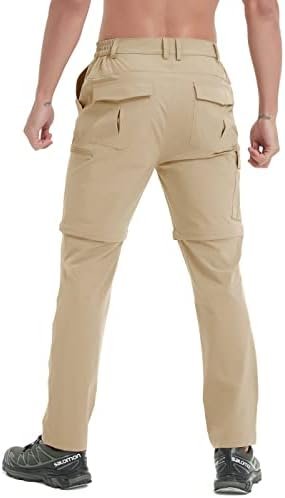 Mens Hiking Convertible Pants Waterproof Lightweight Quick Dry Zip Off Fishing O... - Image 9