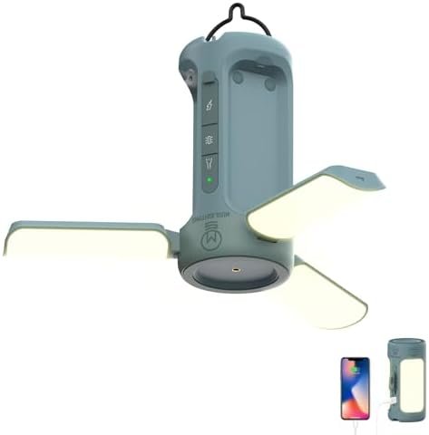 Foldable Camping Light Rechargeable Lantern, 10000mAh Power Bank, Portable Flash... - Image 2