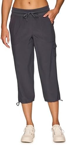 RBX Active Women's Cargo Capri Pant with Pockets Fashion Lightweight Woven with ... - Image 2