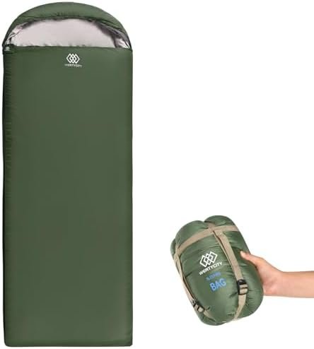 Ultralight Warm Weather Sleeping Bag for Kids Girls Boys Adults, Lightweight Por... - Image 2