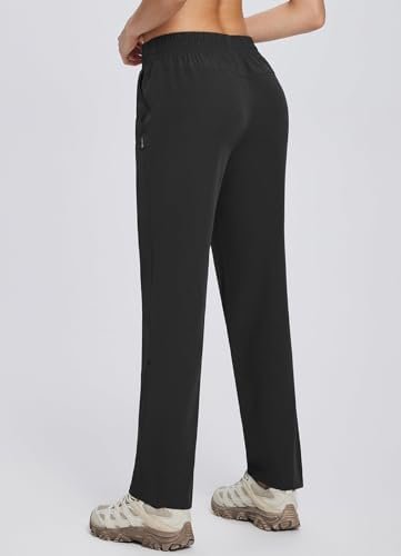 BALEAF Women's Hiking Water Resistant Pants UPF Roll Up Convertible Capri Pant Q... - Image 3