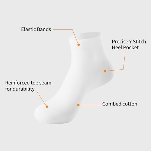 J-BOX Ankle Socks for Women Thin Socks Women's Cotton Athletic Socks Casual Low ... - Image 5