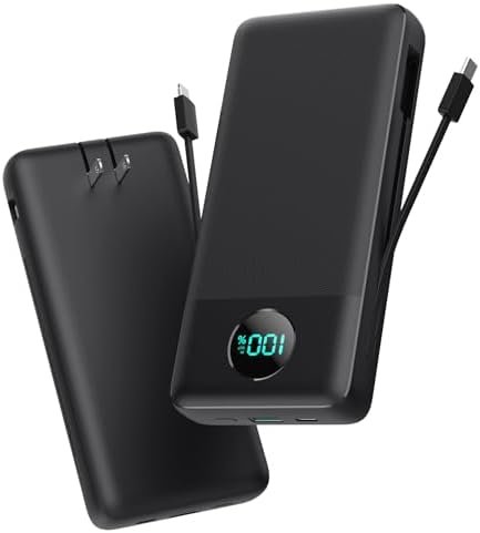 Portable Charger 33800mAh USB C Power Bank with Built-in Cables & AC Wall Plug,2... - Image 2