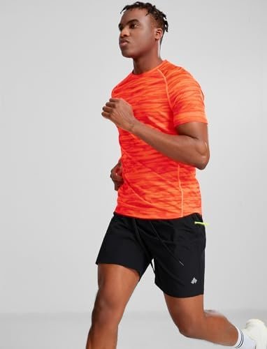 Zengjo Men's Workout Shirts Short Sleeve,Quick Dry Athletic Running Performance ... - Image 4