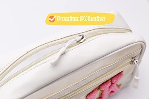 COSHAYSOO Clear MEDS Bag Medicine Zipper Pouch with Preppy Chenille Letter Patch... - Image 4