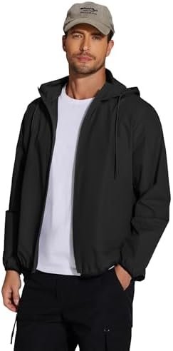 COOFANDY Men's Packable Rain Jacket Lightweight Waterproof Raincoat with Hood Ou... - Image 7