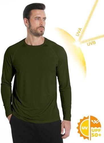 4 Pack Men's Shirts Long Sleeve Workout T Shirts UPF 50+ Sun Protection Rash Gua... - Image 3