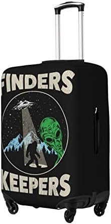 Bigfoot Sasquatch Believe with UFO and Aliens Luggage Cover Elastic Travel Suitc... - Image 3