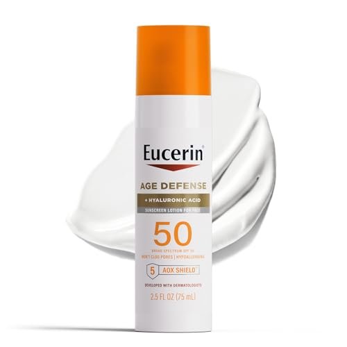 Eucerin Sun Age Defense SPF 50 Face Sunscreen Lotion, Hypoallergenic, Fragrance ... - Image 2