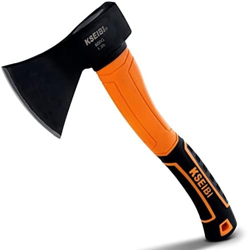 KSEIBI Wood Axe, Small Outdoor Camp Hatchet for Splitting and Kindling Wood, For... - Image 2