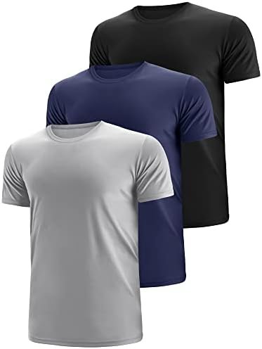 3 Pack Men's Dry Fit Moisture Wicking Tech Performance Mesh Quick Dry Active Ath... - Image 2