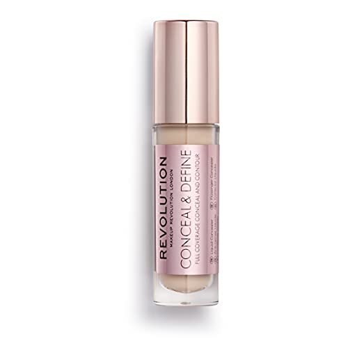 Makeup Revolution Conceal & Define Concealer, Full Coverage Makeup Concealer, Ma... - Image 2