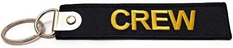 Premium Embroidered Crew Luggage Tag - Black/Yellow - Aviamart® - Image 3