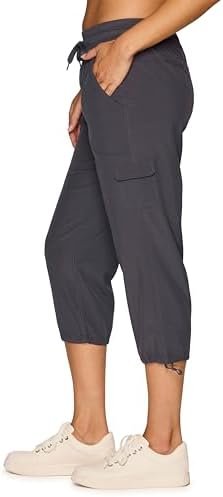 RBX Active Women's Cargo Capri Pant with Pockets Fashion Lightweight Woven with ... - Image 5
