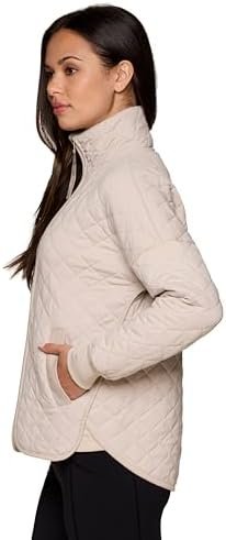 Avalanche Quilted Jacket for Women, All Season Mock Neck Zip Up Jacket with Pock... - Image 5