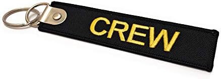 Premium Embroidered Crew Luggage Tag - Black/Yellow - Aviamart® - Image 2