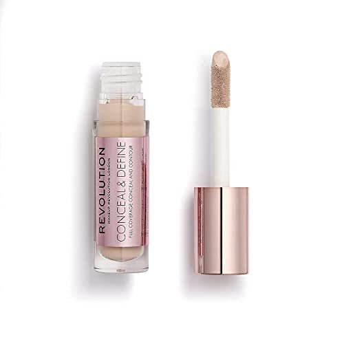 Makeup Revolution Conceal & Define Concealer, Full Coverage Makeup Concealer, Ma... - Image 3