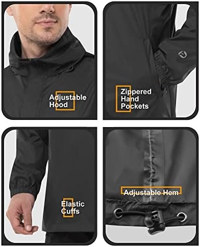 Outdoor Ventures Men's Rain Jacket Waterproof Lightweight Packable Rain Pullover... - Image 6