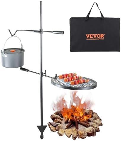 VEVOR Swivel Campfire Grill, Fire Pit Grill Grate over Fire Pits, Heavy Duty Ste... - Image 2
