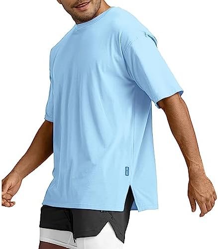 Men's Loose Fit Athletic T-Shirts Lightweight Quick Dry Short Tshirts Crew Neck ... - Image 2