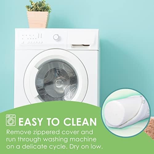 Cushy Form Neck Roll Pillow - Tube Pillow w/Washable Cover - Memory Foam Cylinde... - Image 6