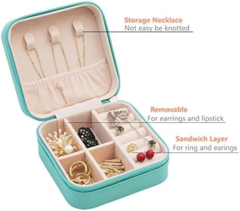 Mini Jewelry Travel Case,Small Travel Jewelry Organizer, Portable Jewelry Box Tr... - Image 5