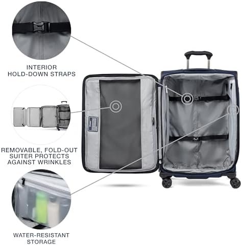 Travelpro Crew Classic Lightweight Softside Expandable Checked Luggage, 8 Wheel ... - Image 6
