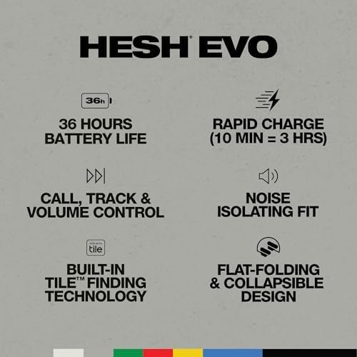 Skullcandy Hesh Evo Wireless Headphones with Charging Cable, 36 Hr Battery, Micr... - Image 5
