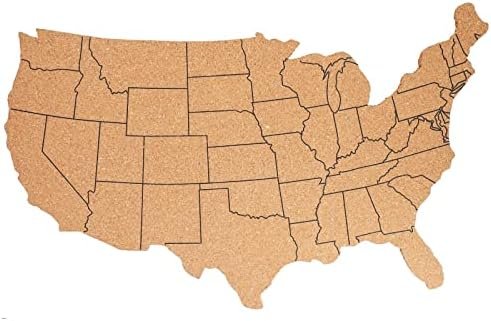 Juvale Cork Board Map of The United States with 10 Pins to Mark Travels, Home an... - Image 4