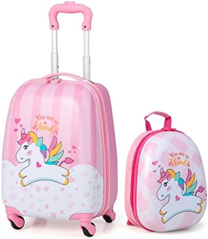 HONEY JOY 2 Pcs Kids Carry On Luggage - Image 2