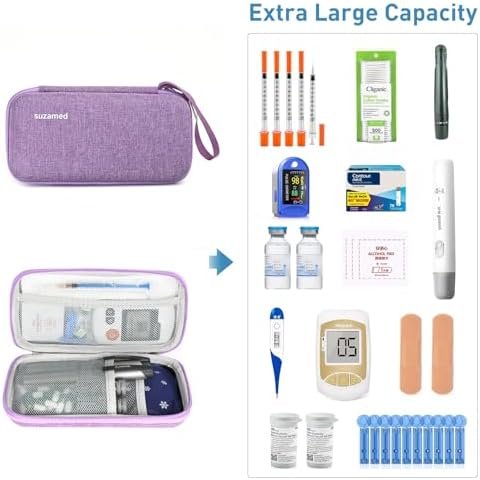 Insulin Cooler Travel Case,EVA Insulation Travel Medicine Kit with 2 Ice Packs f... - Image 7