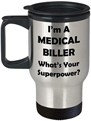 Medical Biller Travel Mug Gifts Coffee Tumbler - Whats Your Superpower - Health ... - Image 4