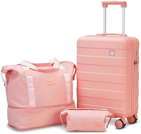 imiomo Carry on Luggage, 20 IN Carry-on Suitcase with Spinner Wheels, Hardside 3... - Image 2