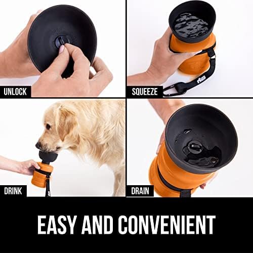 Gorilla Grip No Spill Portable Dog Water Bottle with Built in Bowl, Food Grade S... - Image 3