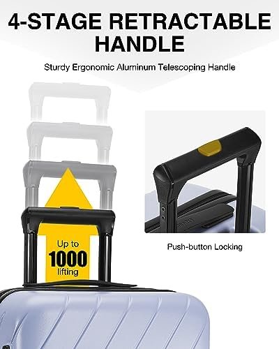 BAGSMART Carry On Luggage 22x14x9 Airline Approved, 20 Inch Lightweight Carry On... - Image 6