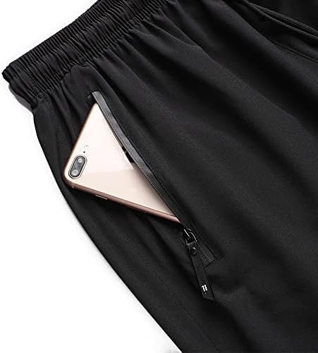 Boys Running Shorts Quick Dry Lightweight Athletic Shorts with Zipper Pockets fo... - Image 3