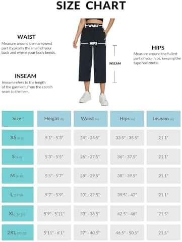 BALEAF Women's 21" 30" Wide Leg Pants Capris Athletic Casual with Pockets Drawst... - Image 8