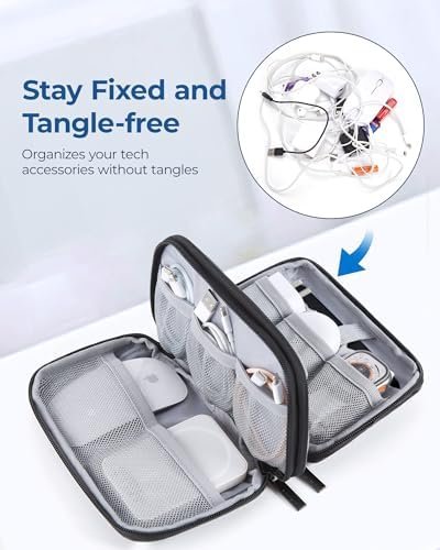 BAGSMART Electronics Organizer Travel Case, Travel Cable Organizer Pouch, Charge... - Image 3