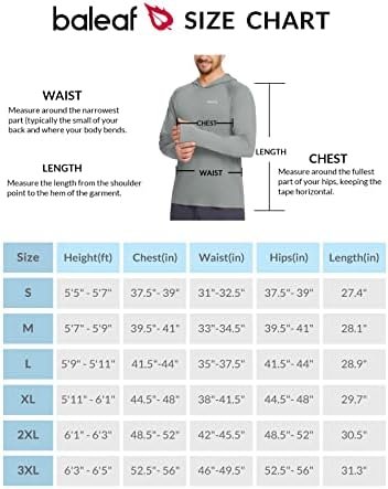 BALEAF Men's Sun Protection Hoodie Shirt UPF 50+ Long Sleeve UV SPF T-Shirts Ras... - Image 7